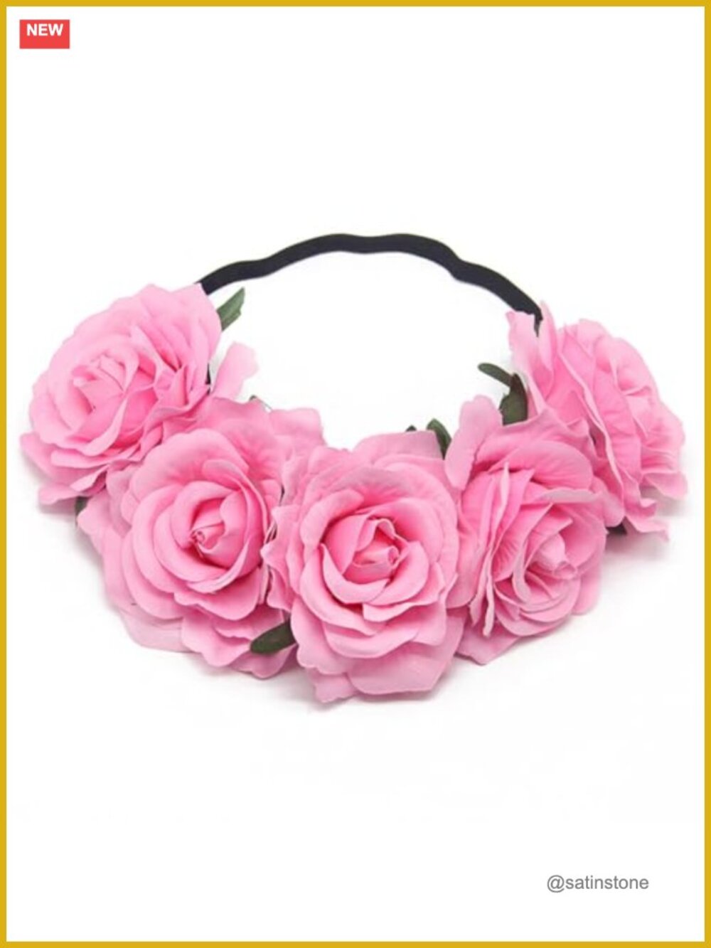 Rose Flower Crown Headband Garland Wedding Hair Accessory Women